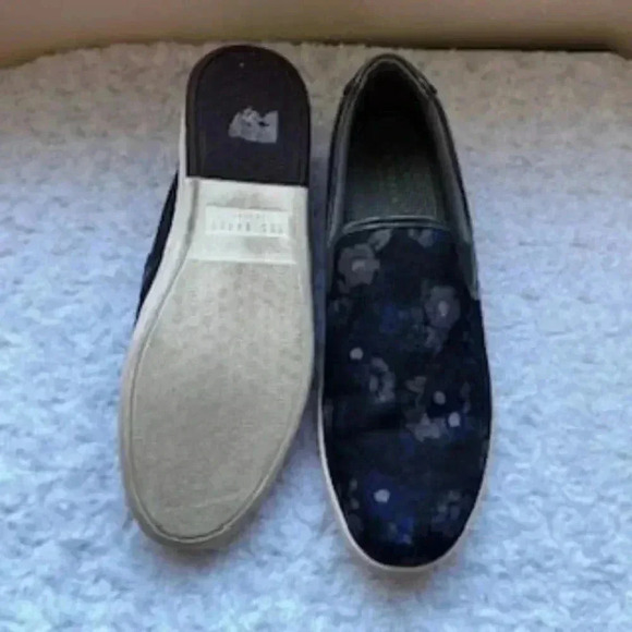Ted Baker London Shoes Floral Print Navy Blue Slip On‎ Loafers Men’s Size 12 - Picture 8 of 12